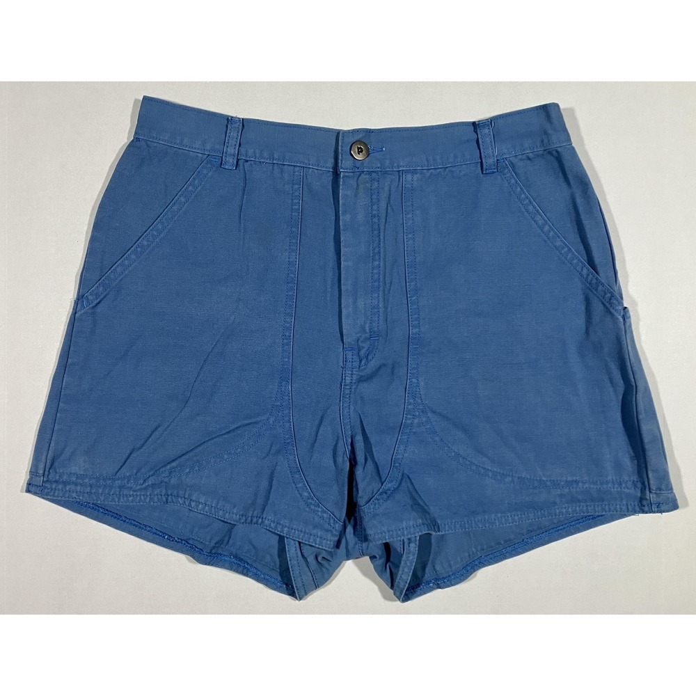 Vintage Patagonia Shorts Womans Size 16 Blue 100% Cotton Made In Hong Kong